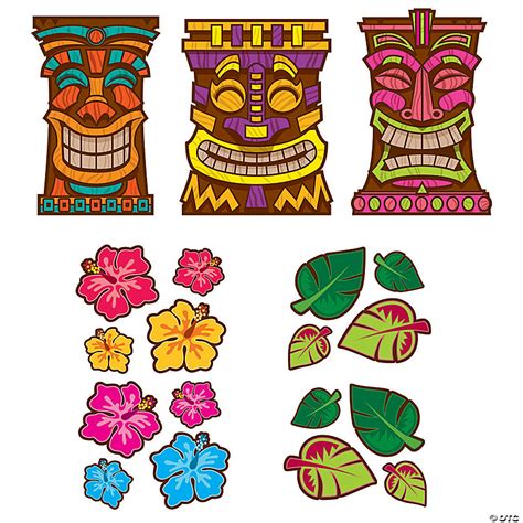 Retro Tiki Cutouts 19 Pc Oriental Trading