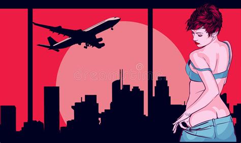 Design Template with Jet Plane. Vector Image. Stock Vector ...