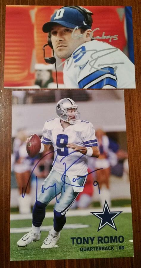 Tony Romo Autograph - Dallas Cowboys Quarterback, Received via mail on ...