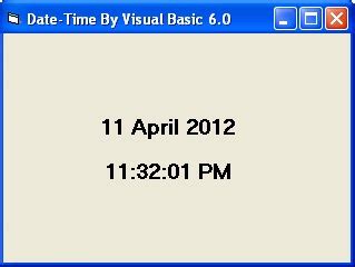 Membuat Tanggal Dan Jam Menggunakan Visual Basic