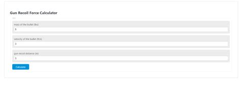 Gun Recoil Force Calculator - Calculator Academy