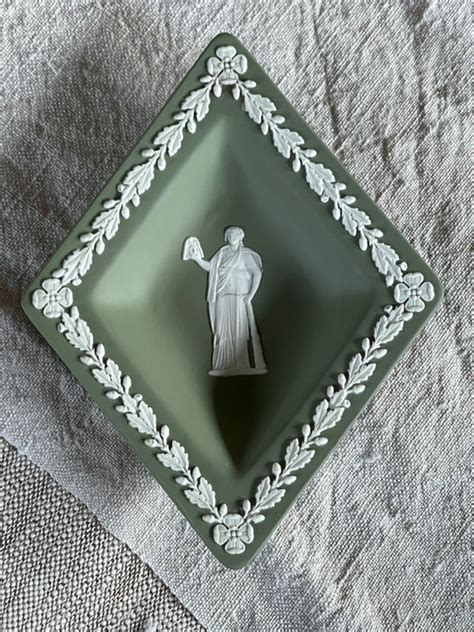 Wedgwood Jasperware S Green Gem