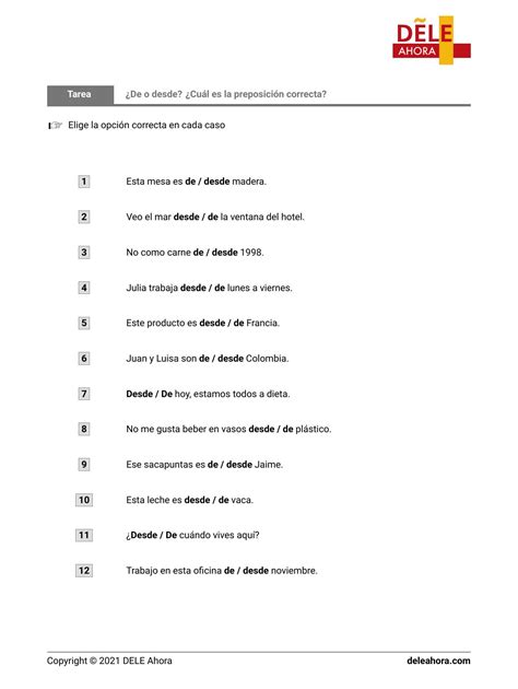 De o desde Cuál es la preposición correcta Gramática