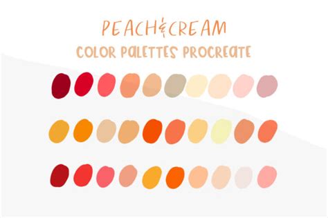 30 Peach Cream Procreate Color Palettes Graphic By Mangpor2004