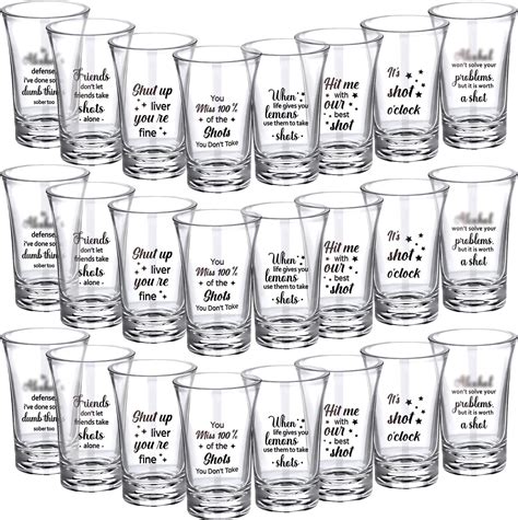 28 Pcs Funny Shot Glasses For Adult Acrylic Party Shot Glasses 1 2 Ounce Shot