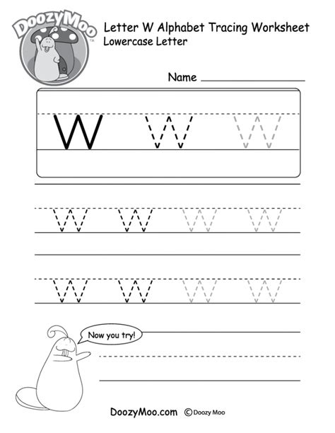 Letter W Tracing Worksheet Martin Lindelof