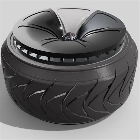 Stl File 20inch Hex Fans Concave Wheel W Tires・3d Print Object To