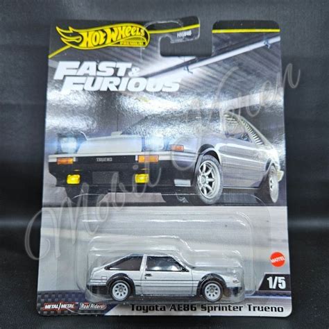 Hot Wheels Premium Fast Furious Toyota AE Sprinter Trueno Silver Shopee Malaysia