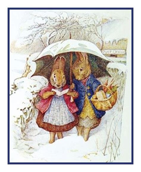 Mr And Mrs Rabbit Have A Snow Day By Beatrix By Orencoquilts 799