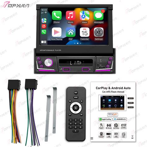 TOPNAVI 7 Inch Car DVD Player Universal Android Single Din Autoradio