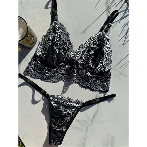 Conjunto De Lingerie Top Conforto Renda Bicolor Shopee Brasil