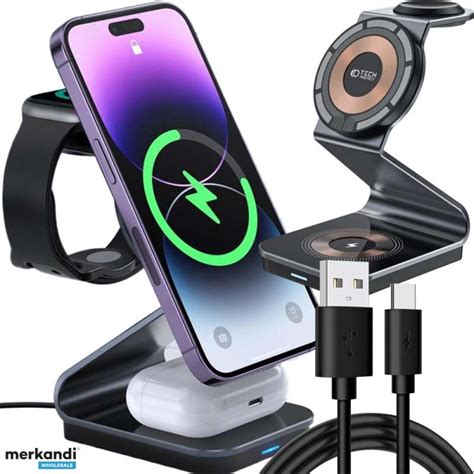 Qi Magnetic Induction Charger 15w 3in1 Mag Safe Wireless Charger