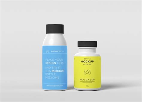 Premium Psd Medicine Bottle Mockup Design