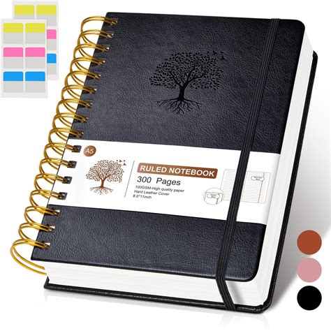 Amazon Lined Spiral Journal Notebook A5 Hardcover Spiral