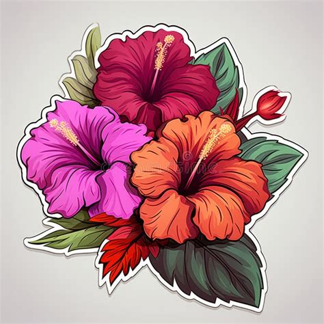 Vector Illustration Of Hibiscus Flowers Stock Illustration Illustration Of Decoration Summer