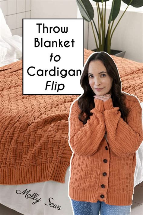 Make A Cardigan From A Throw Blanket Melly Sews