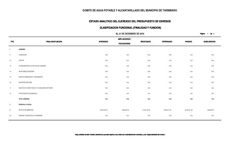 D Publica El Estado Anal Tico Del Ejercicio Del Presupuesto De