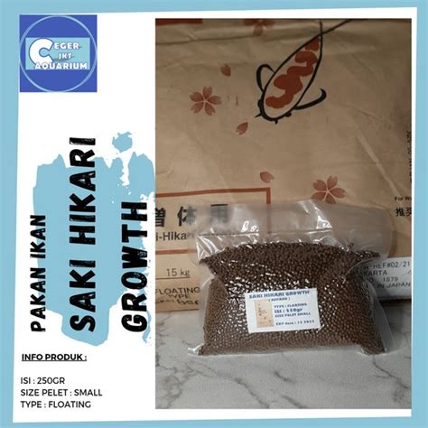 Jual Saki Hikari Growth Floating 250gr Pakan Ikan Koi Di Lapak Ceger