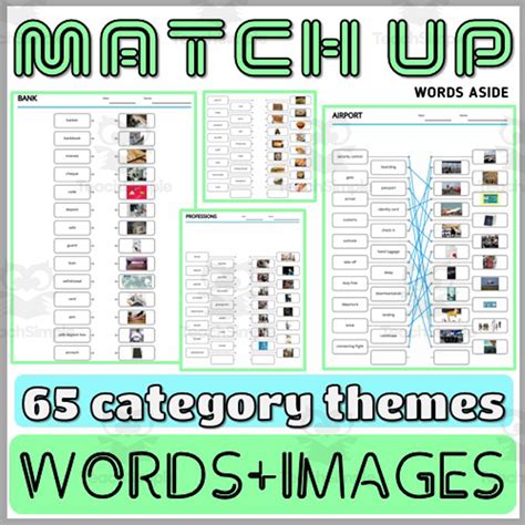 Word Games with Puzzles Matching Themes by Teach Simple