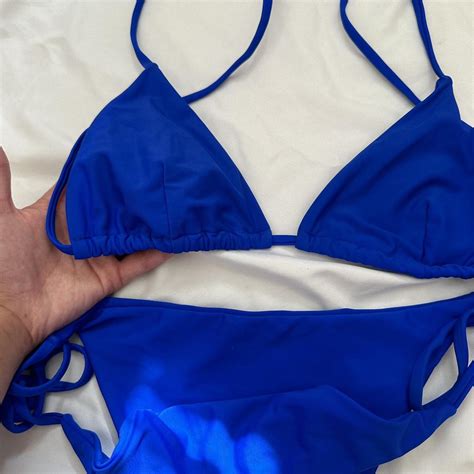 Royal Blue Bikini Set Never Worn Perfect For Summer Depop