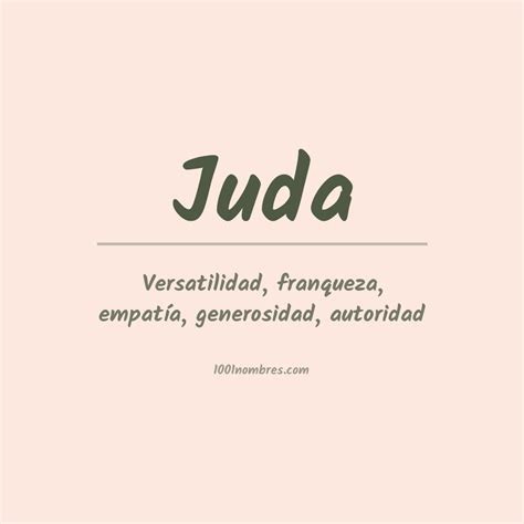 Significado Del Nombre Juda