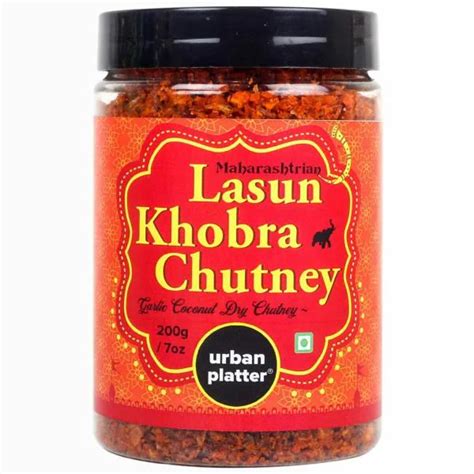 Urban Platter Garlic Coconut Chutney 200g 7oz [maharashtrian Lasun Khobra Chutney] Jiomart