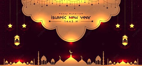 Happy Muharram Islamic New Hijri Year 1443 Muslim Community Festival Backdrop Banner Design