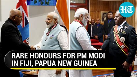 Pm Modi Conferred With Highest Civilian Honours By Fiji Papua New