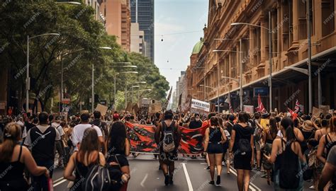 Premium AI Image | Australia Day Solemnity of the Indigenous protest ...