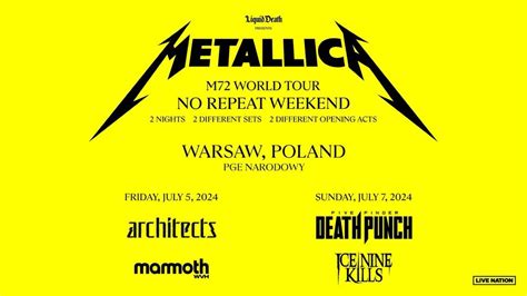 Bilet dwudniowy Metallica Kożuchów OLX pl