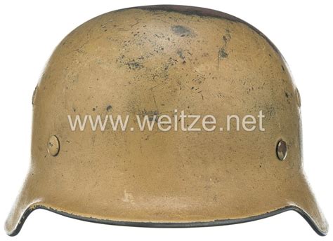 Wehrmacht Heer Stahlhelm M Mit Emblem Afrikakorps Tarnlackierung