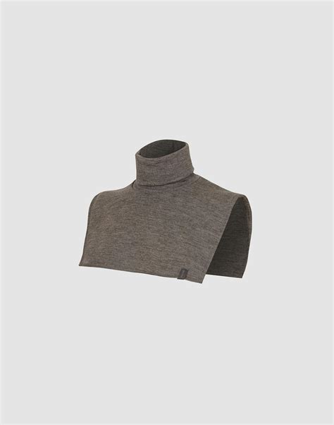 Womens Merino Wool Neck Warmer Dark Grey Melange Dilling