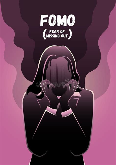 FOMO Or The Fear Of Missing Out Stock Vector Illustration Of Fear