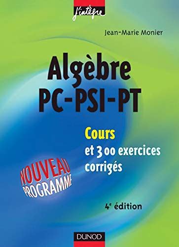 Cours De Math Matiques Alg Bre Pc Psi Pt Cours Et Exercices