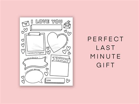 Valentines Day Printable Worksheet I Love You Fill In The Blank