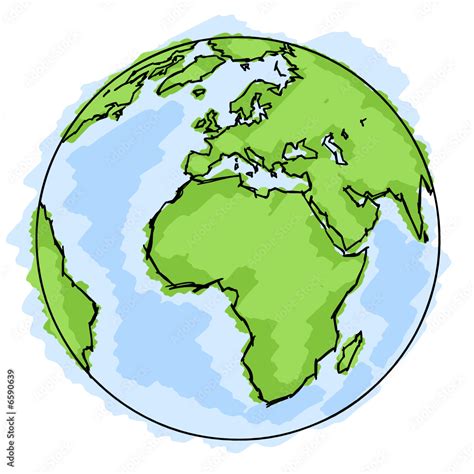 Planete Terre Dessin Doodle Monde Illustration Terre Dessin Dessin