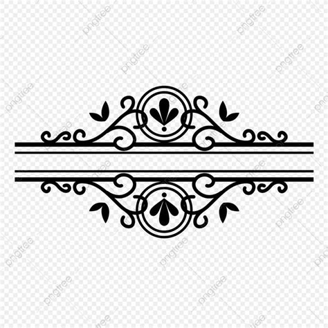 A Black And White Border With An Ornate Design In The Middle On A