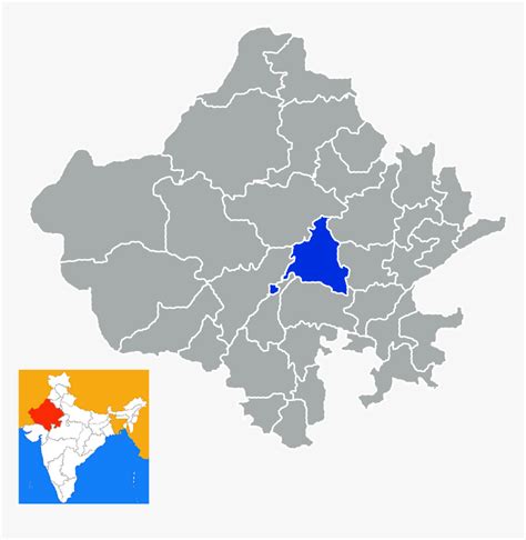 Location Of Ajmer District In Rajasthan - Jaipur In Rajasthan Map, HD ...