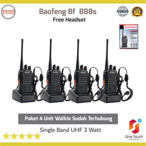 Jual Paket 4 Unit Radio Komunikasi 2 Arah HT Baofeng BF 888s 888s