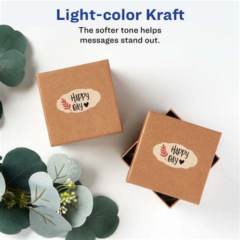 Avery® Kraft Brown Scalloped Oval Labels With Sure Feed® Technology 1