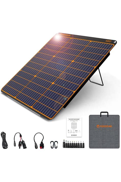 FlexSolar 60 W Taşınabilir Solar Şarj Cihazı USB C 45 W QC 3 0 ve DC