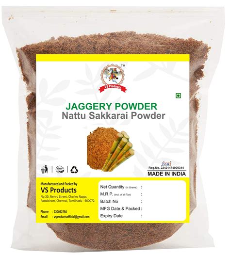 VS Products Palm Jaggery Powder 100g Karupatti Mittai Panavellam