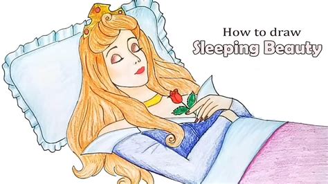 How To Draw Sleeping Beauty Step By Step Drawing Tutorial Youtube