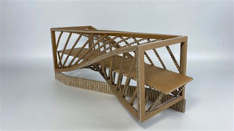 Cardboard Twist Bridge Model