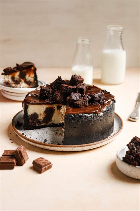 The Best Brownie Cheesecake With Ganache Brown Eyed Baker