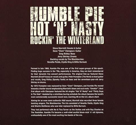 Darius Don T You Get The Feelin Humble Pie Hot N Nasty Rockin The Winterland Us