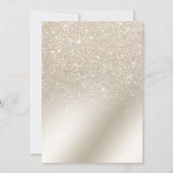 Pearl Ivory Glitter Ombre Metallic Th Birthday Invitation Zazzle