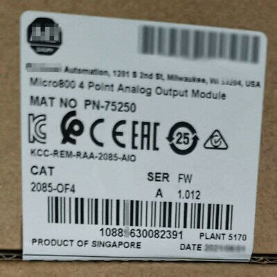 Of Ser A Ab Micro Point Analog Output Module New Spot Goods