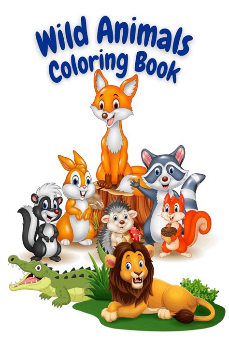 Wild Animals Coloring Book