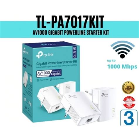 Jual TP-Link TL-PA7017 KIT AV1000 Gigabit Powerline StarterKit TL ...